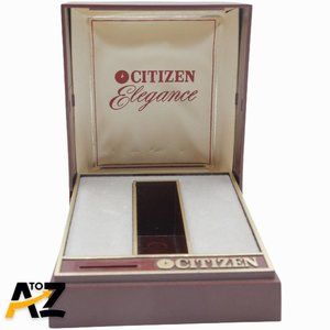 Vtg Citizen Elegance Red Hard Plastic Watch Box Case Holder Only Retail Display